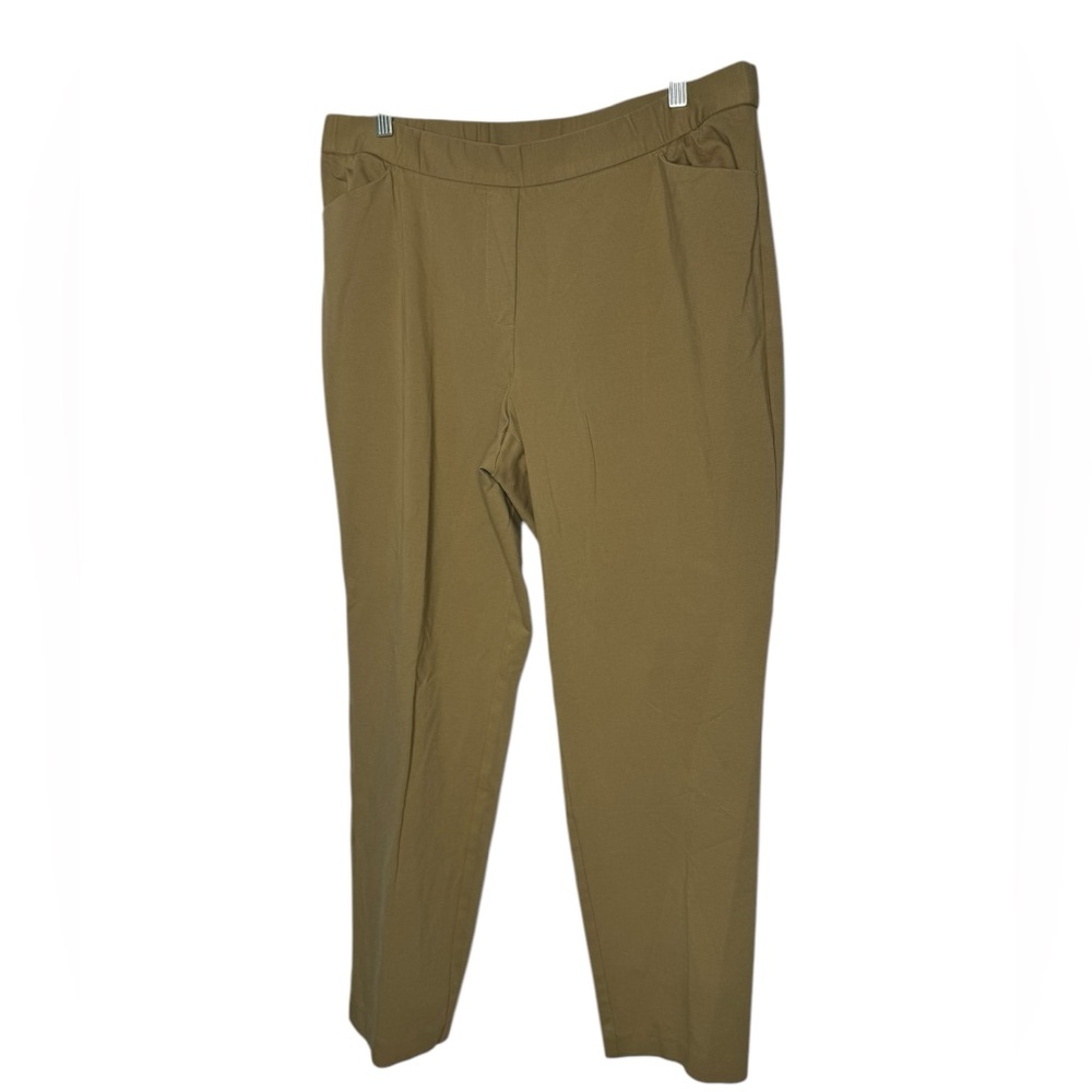 J Jill Ponte Slim Leg Pants Camel Large